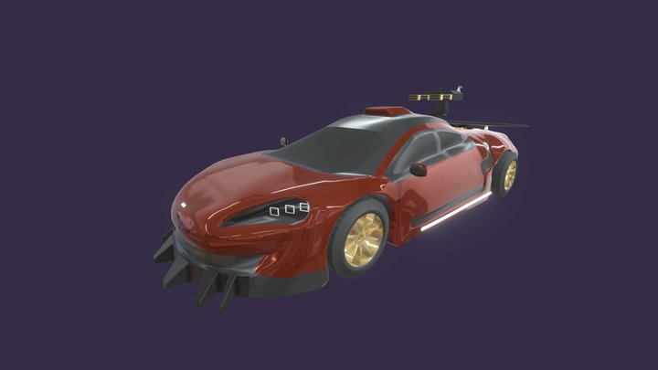 Modified McLaren 570 Cyberpunk 3D Model