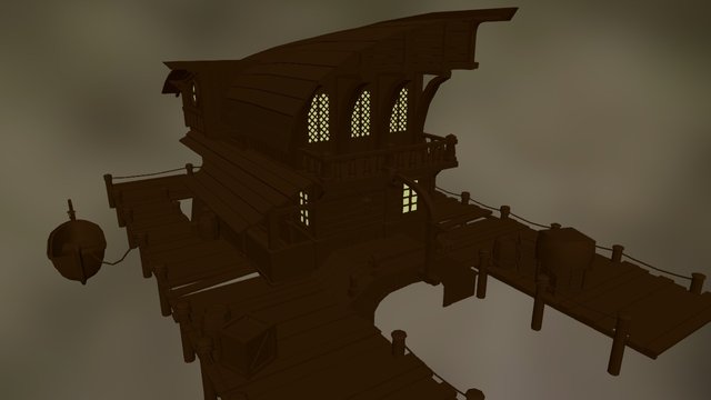 Dock House 3D Model