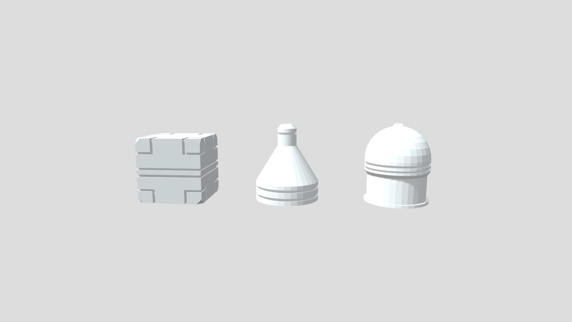 LowPoly_Cube_Cone_Sphere