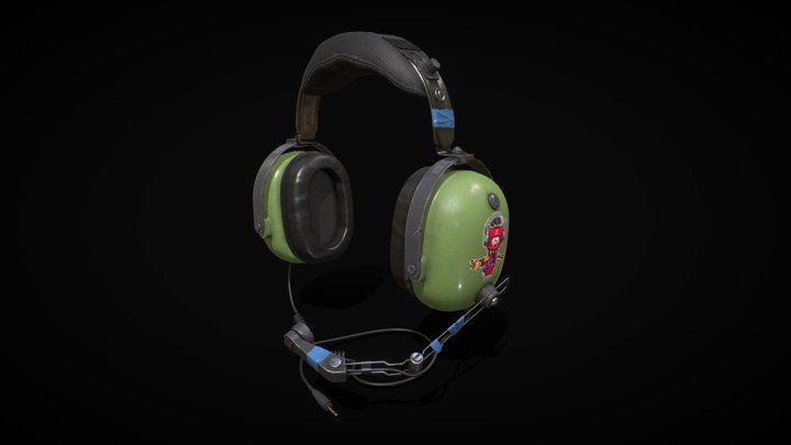 Pilot Headphones 3D Model