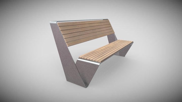 Modern Bench 2 3D Model