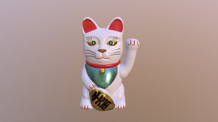 Maneki-Neko 3D Model