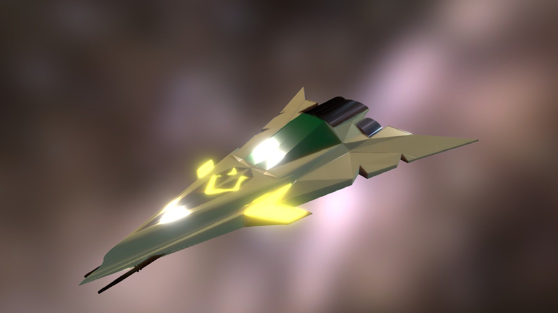 Low Poly Space fighter - LWSS Vendetta - 3D model by Mazoku (@roger ...