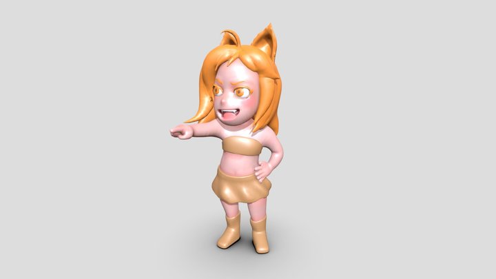 OC - Puppy Girl 3D Model