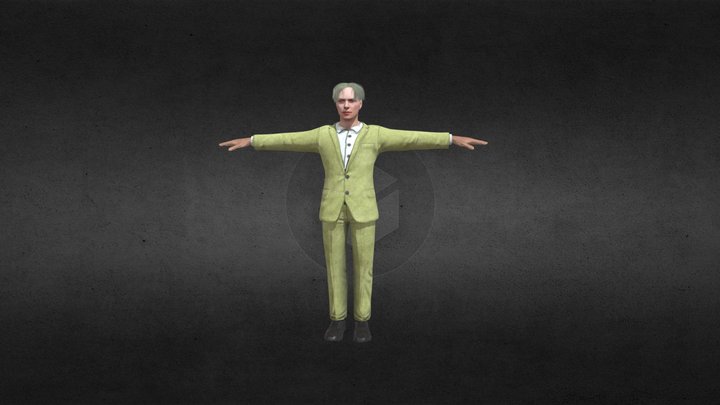 David Bowie T_ Pose 3D Model