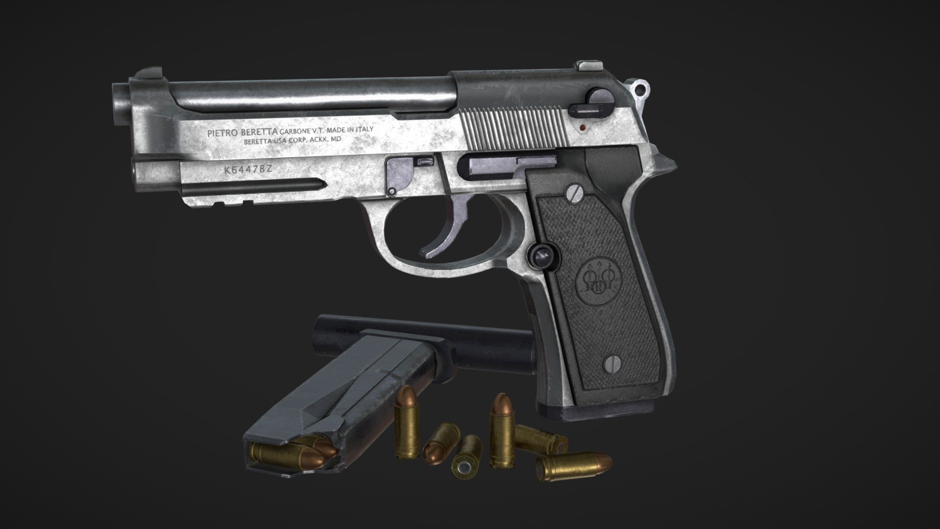 Beretta - 3D model by Elias Tsirides (@eliastsirides) [1192c95] - Sketchfab