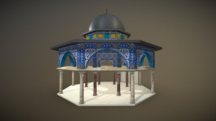 Qubbat Al-Silsila (Dome Of The Chain) 3D Model