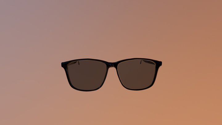 Black glasses 3D Model