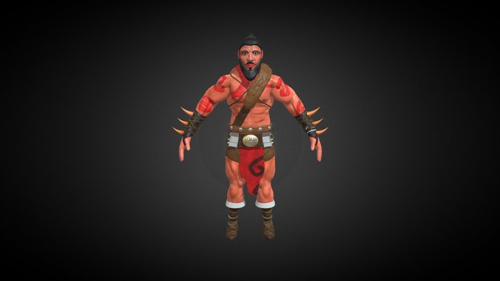 male warrior 3d 3D Model
