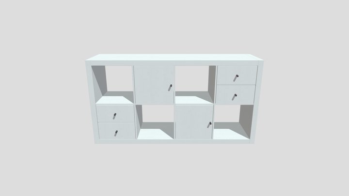 Ikea Kallax 147x77 White With 4 Insets