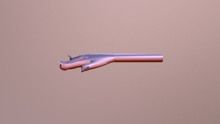 Mano Compuesta Por Cuatro Dedos 3D Model