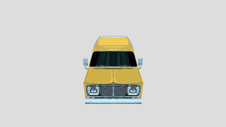 Low-Poly Van 3D Model