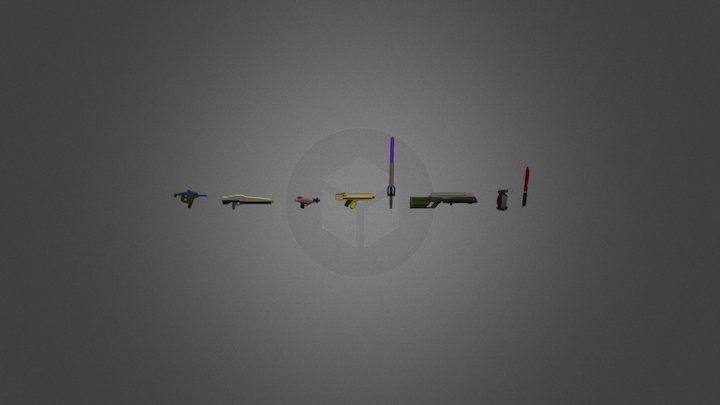 Concept Weapons 3D Model