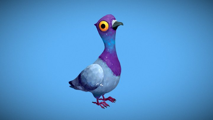 Pigeon Lowpoly 3D Model