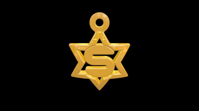 S Jewish Star 3D Model