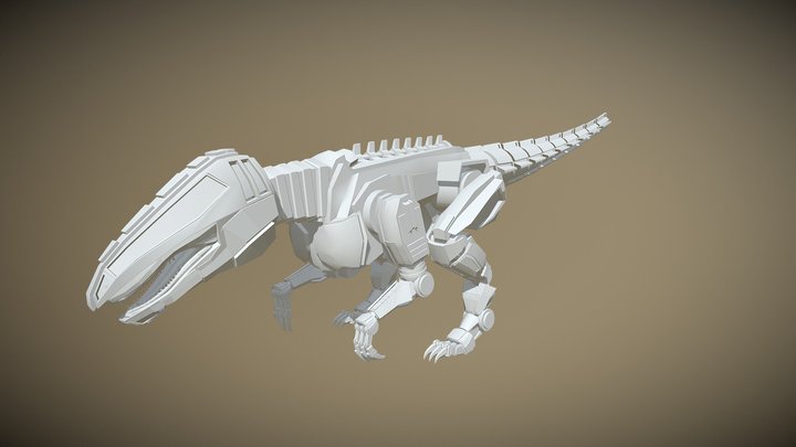 Cyber Raptor 3D Model