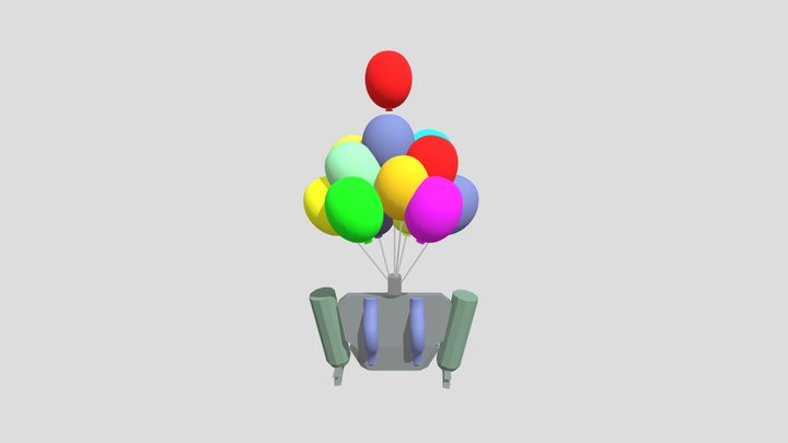 Balloon jet pack 3D Model