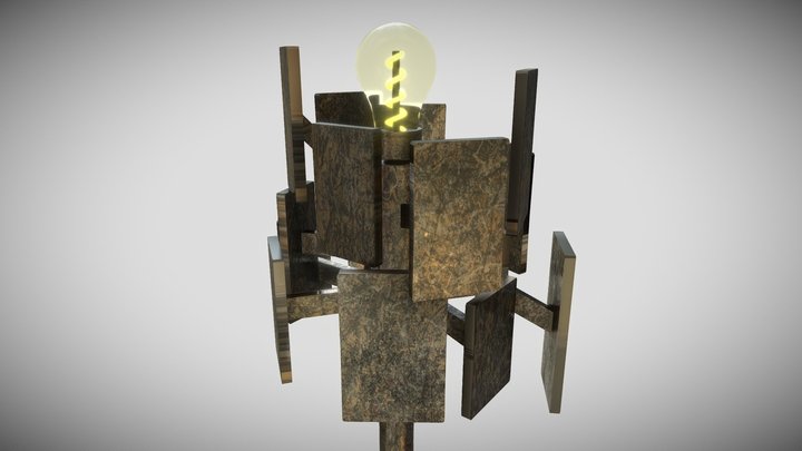 Abstract Expressionism Lamp 3D Model