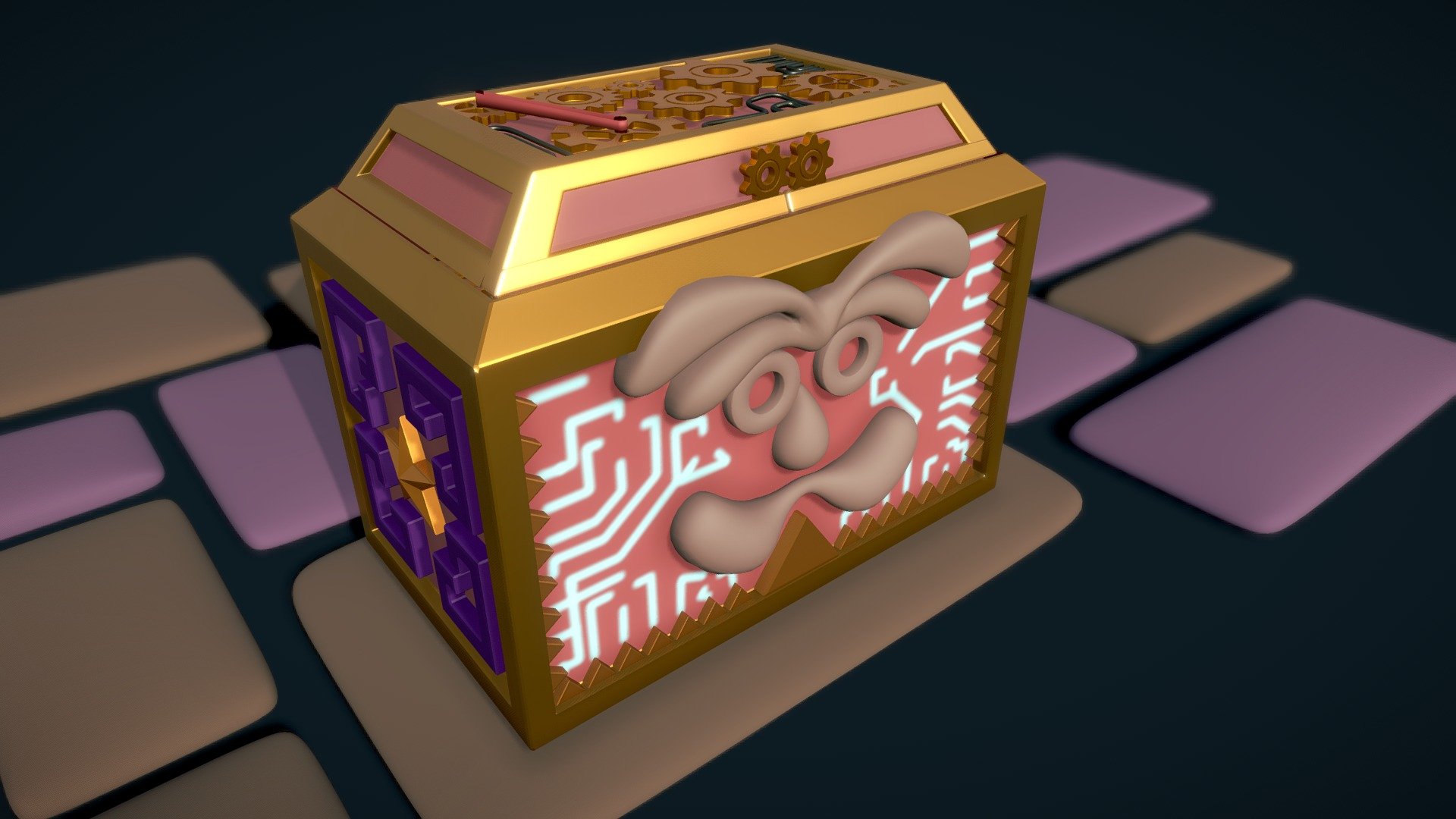 Maya Treasure Chest 3D model by Kinga Kroliczek (kinga_kroliczek