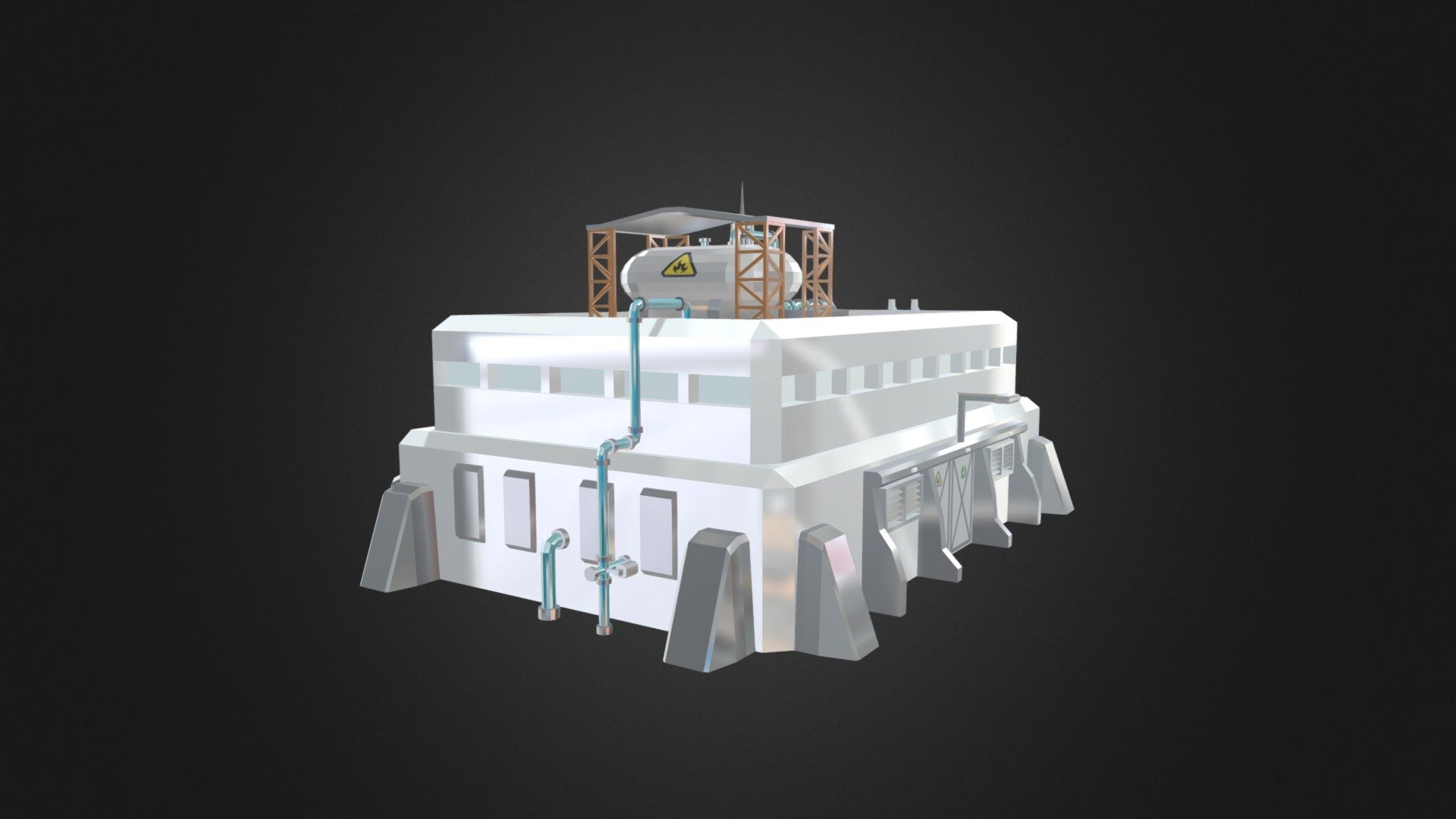 Low poly Service Building - Download Free 3D model by Aditya Graphical ...