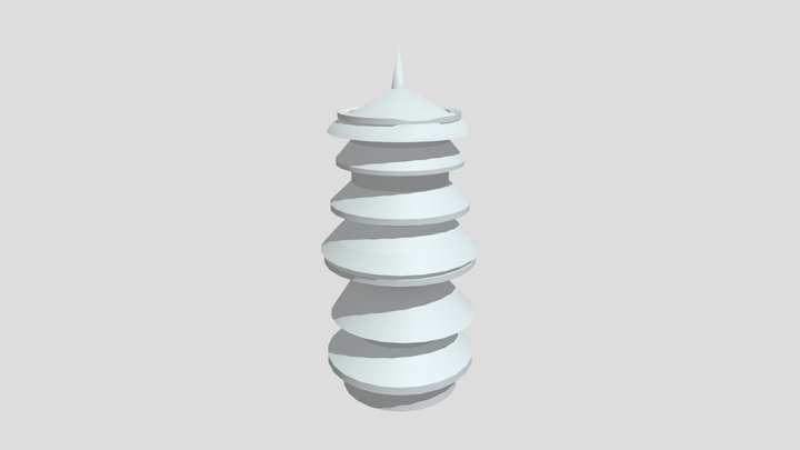 Wicker Peyton Fogong Pagoda 3D Model