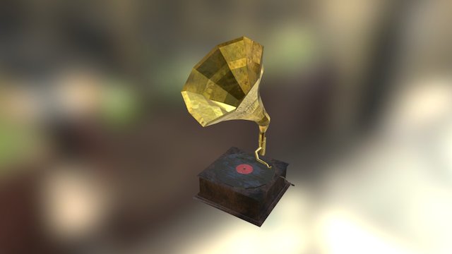 Grammophon Texturiert 3D Model