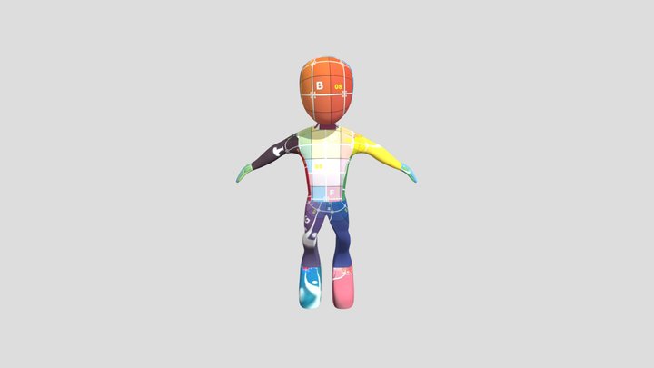 Cartoon Character Base Mesh 3D Model