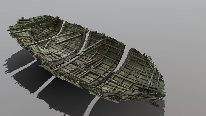 Wreck of the Lootsi Cog (14th century) - mesh 3D Model