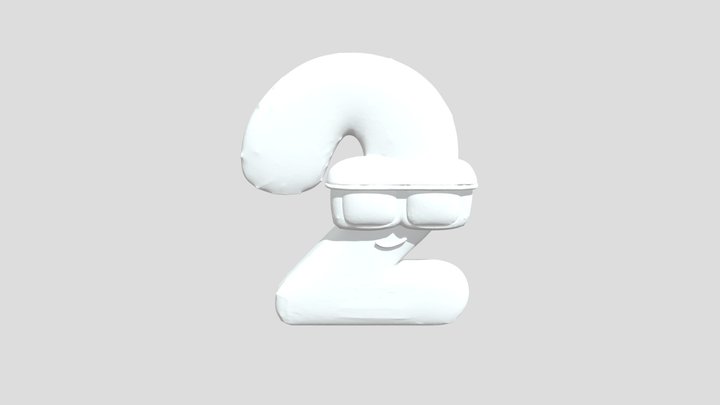 Cool Number Two 3D Model