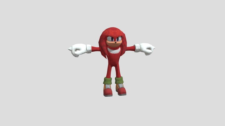 Knuckles Movie (Roblox) Rig Mixamo – Gratis 3D-model STL
