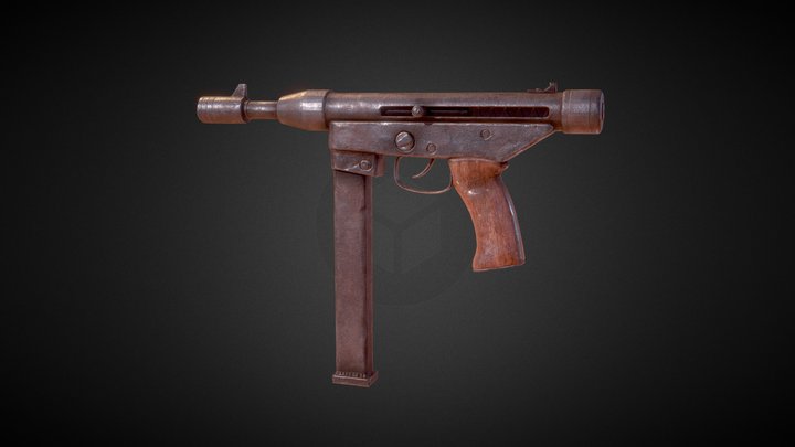 Rusty Pistol 3D Model