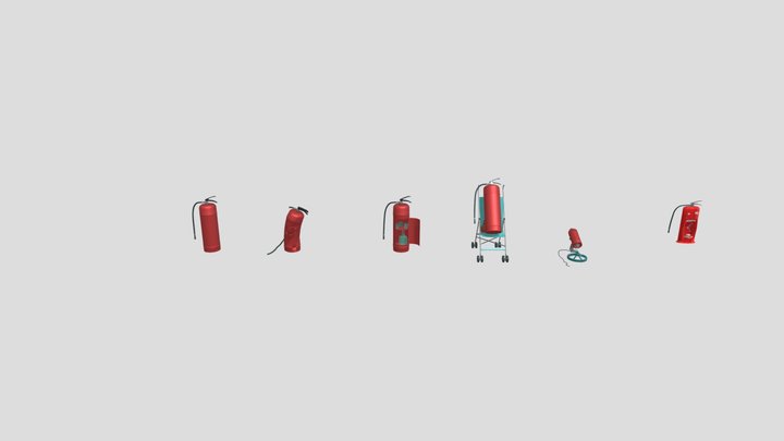 5 Drafts For One Object 3D Model