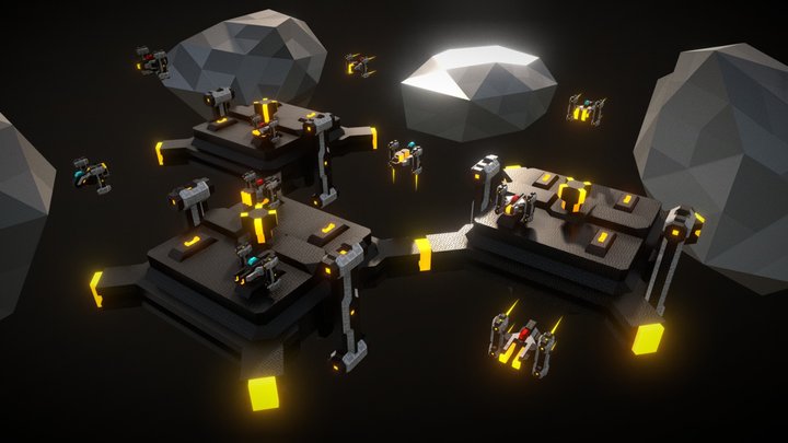 Docks - Space Station 3D Model