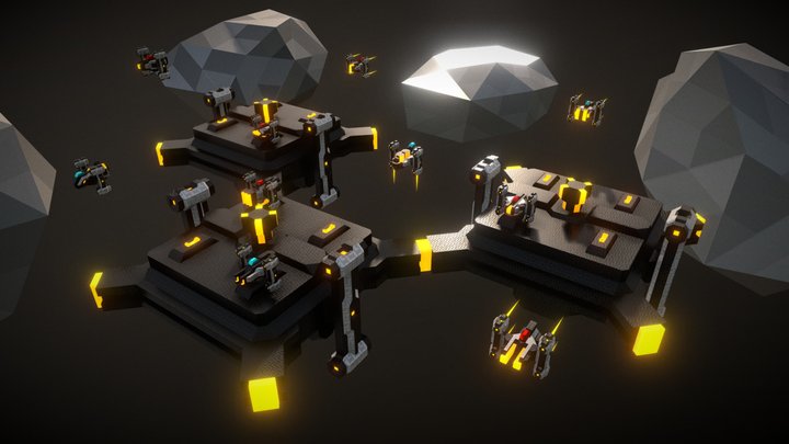 Docks - Space Station 3D Model