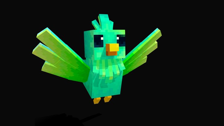 Tropical Bird 3D Model