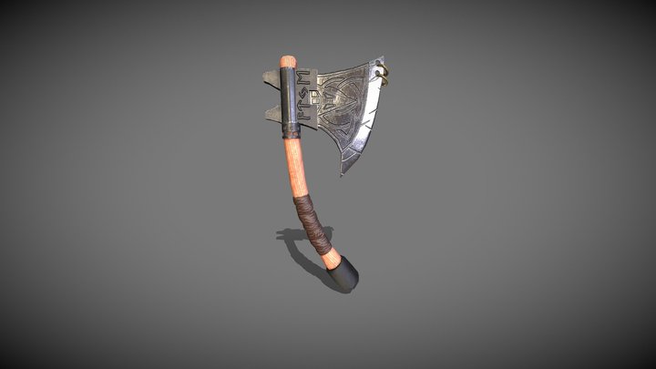 Viking Axe Low 3D Model