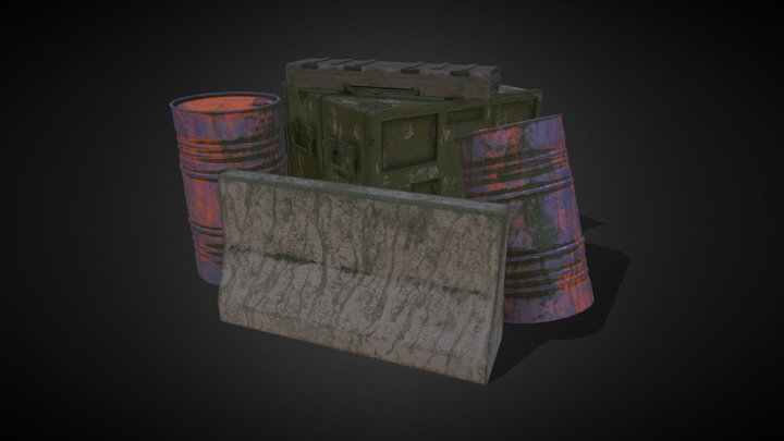 Abandoned - Military Props 3D Model