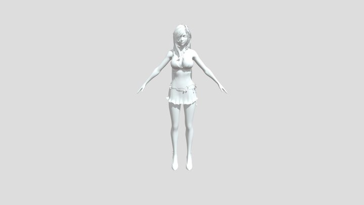 Tifa-lockhart-mature-dress-from-final-fantasy 3D Model