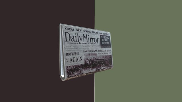 Daily Mirror-1930 Newspaper 3D Model