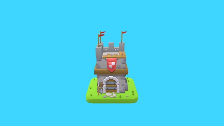 Cartoony Tower 3D Model