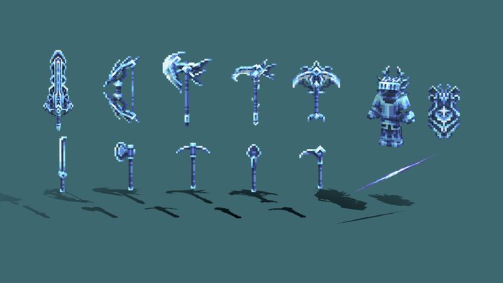 Ice Weapon 3D Model