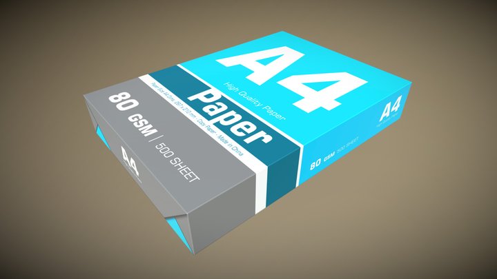 A4 White Paper 500 Sheet 3D Model