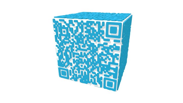 QR_CodeContact_BimHelp_blue 3D Model