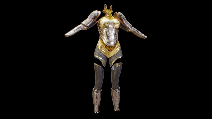 Free - Female Armour - Game Ready – Modello 3D gratuito STL