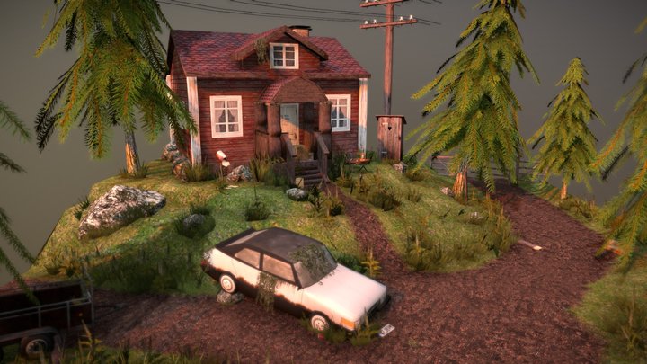 DAE Diorama - Forest Loner 3D Model