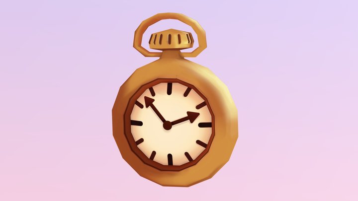 Hand-Painted Stopwatch 3D Model