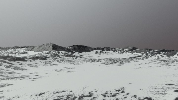 Snow alps Low poly 3D Model