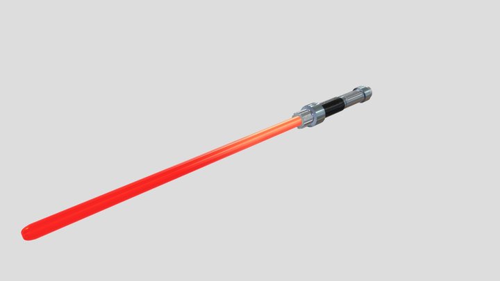 Lightsaber textured 3D Model