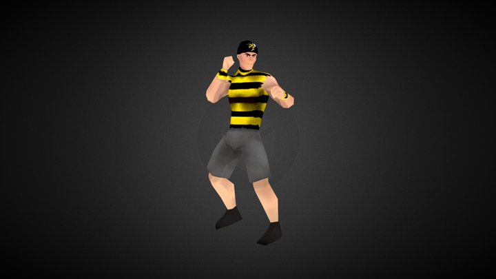 Yello Jacket - Low Poly Game Character 3D Model