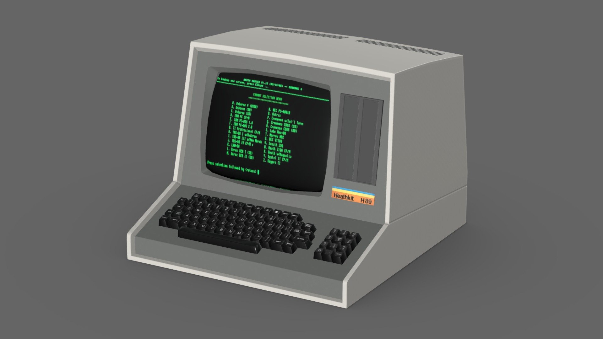 Heathkit H89 Computer - 3D model by camille_mag [11b88d0] - Sketchfab